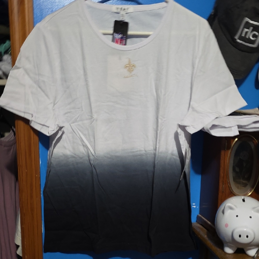 White to Black Ombre Women's Short Sleeve Tee